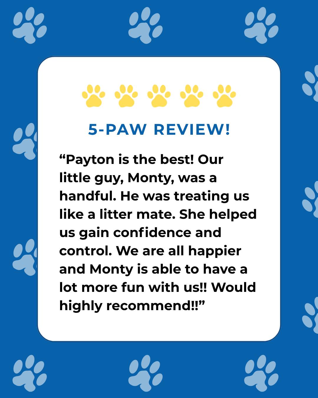 When dogs learn clear expectations and owners gain the tools to communicate effectively, everyday life becomes more enjoyable for everyone.

From better manners to more freedom and fun, training helps create a stronger relationship between you and your dog.

