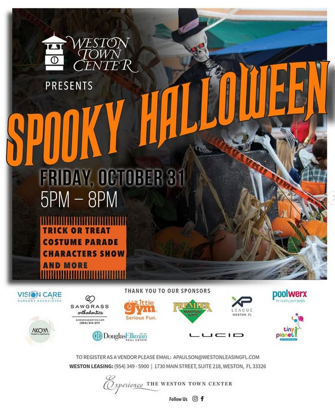 Don't miss it tomorrow !

We won't.

What : SPOOKY HALLOWEEN
Where : Weston Town Center
When : Friday, October 31 - 5pm -8 pm

DOG TRAINING ELITE BROWARD
☎+1 305.407.3438
📨Broward@dogtrainingelite.com
💻https://dogtrainingelite.com/fort-lauderdale

