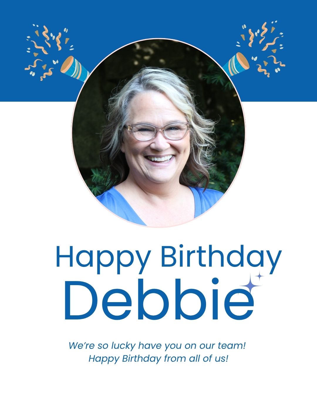 Happy Birthday to our incredible Admin Debbie! 🎉🐶💙

Debbie is the behind-the-scenes superstar who helps oversee all of our service dog and therapy dog clients while somehow keeping the rest of us functioning too 🙌

For her birthday, the team has made one very special promise:
✨ We will submit our payroll hours on time and correctly ✨
&hellip;or at least only text her &ldquo;sorry I forgot&rdquo; once this week 😂

We&rsquo;re so lucky to have you, Debbie, thank you for everything you do for our clients, dogs, and team every single day! 🐾🎂

