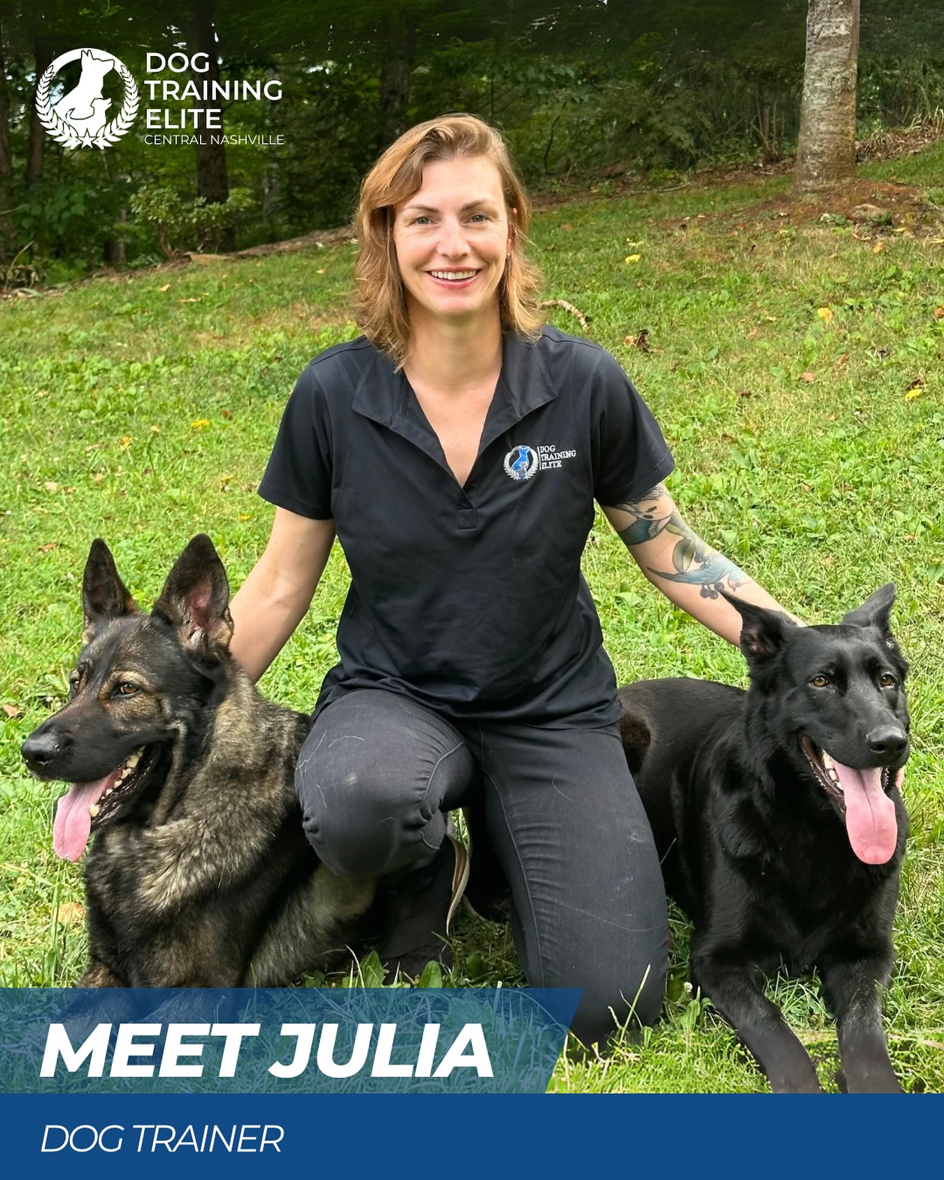 Meet Julia, one of our dog trainer who loves helping dogs learn, grow, and shine.   She works on obedience and manners, leash training, behavior correction, socialization, and real-world practice so your dog listens everywhere you go. 

Training with Julia is fun, effective, and made just for you and your pup! 

At Dog Training Elite Central Nashville, we train where it matters!
With reviews from over 190 happy clients, check them out here: https://share.google/3Hvlfy5PPLYP5atXk 
⭐️⭐️⭐️⭐️⭐️  
📞 Call us at 615-314-8514 for your FREE IN-HOME EVALUATION! 
