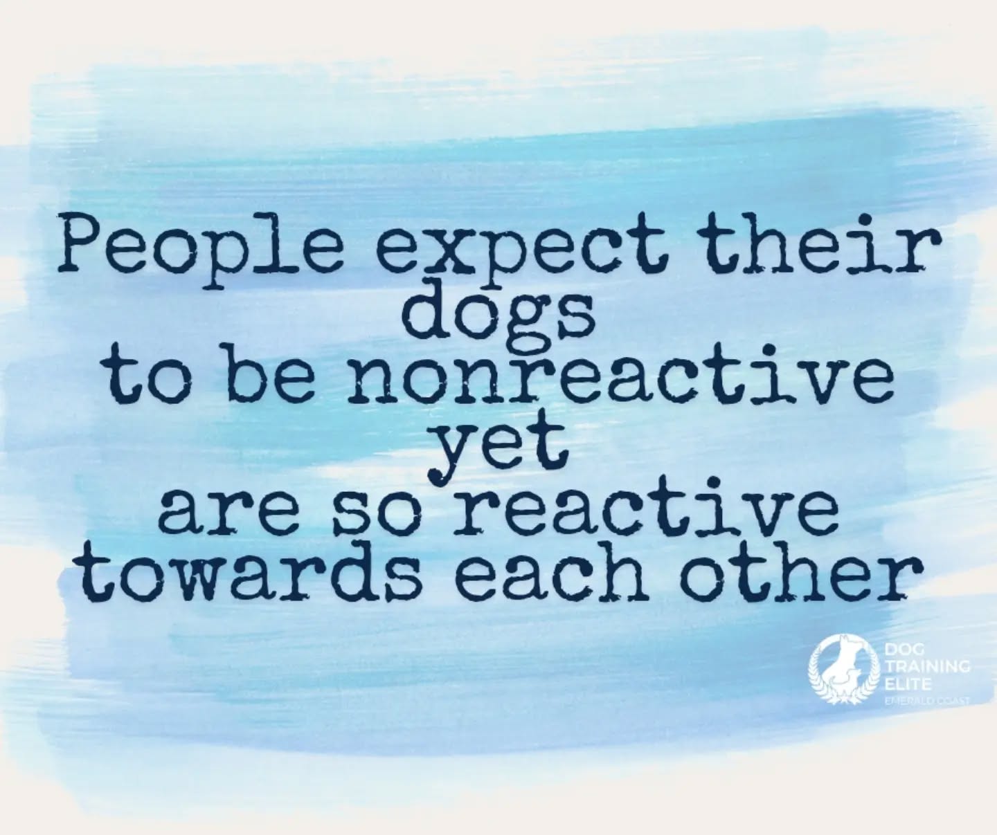 We expect our dogs to be calm when another dog walks by.

We expect them not to bark when someone comes to the door.

We expect them to ignore distractions.

We expect them to control their impulses.

We expect them to recover quickly when they're frustrated.

Yet humans?

We lose our minds in traffic.
We argue with strangers online.
We get irritated when someone makes a mistake.
We react before we think.

Maybe if we're asking our dogs to be calm in a chaotic world&hellip;

we should show them what calm looks like. 🐾

