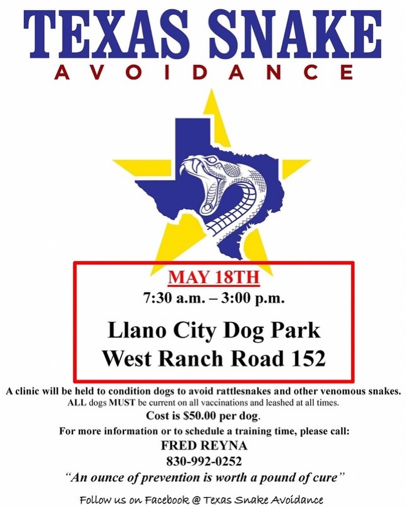 ‼️🚨🐍SNAKE AVOIDANCE CLINIC, MAY 18TH!🐍🚨‼️We haven&rsquo;t been through this training, but our good friends over at @dog_training_elite_satx say that it&rsquo;s incredibly effective. Let us know if you have any questions!