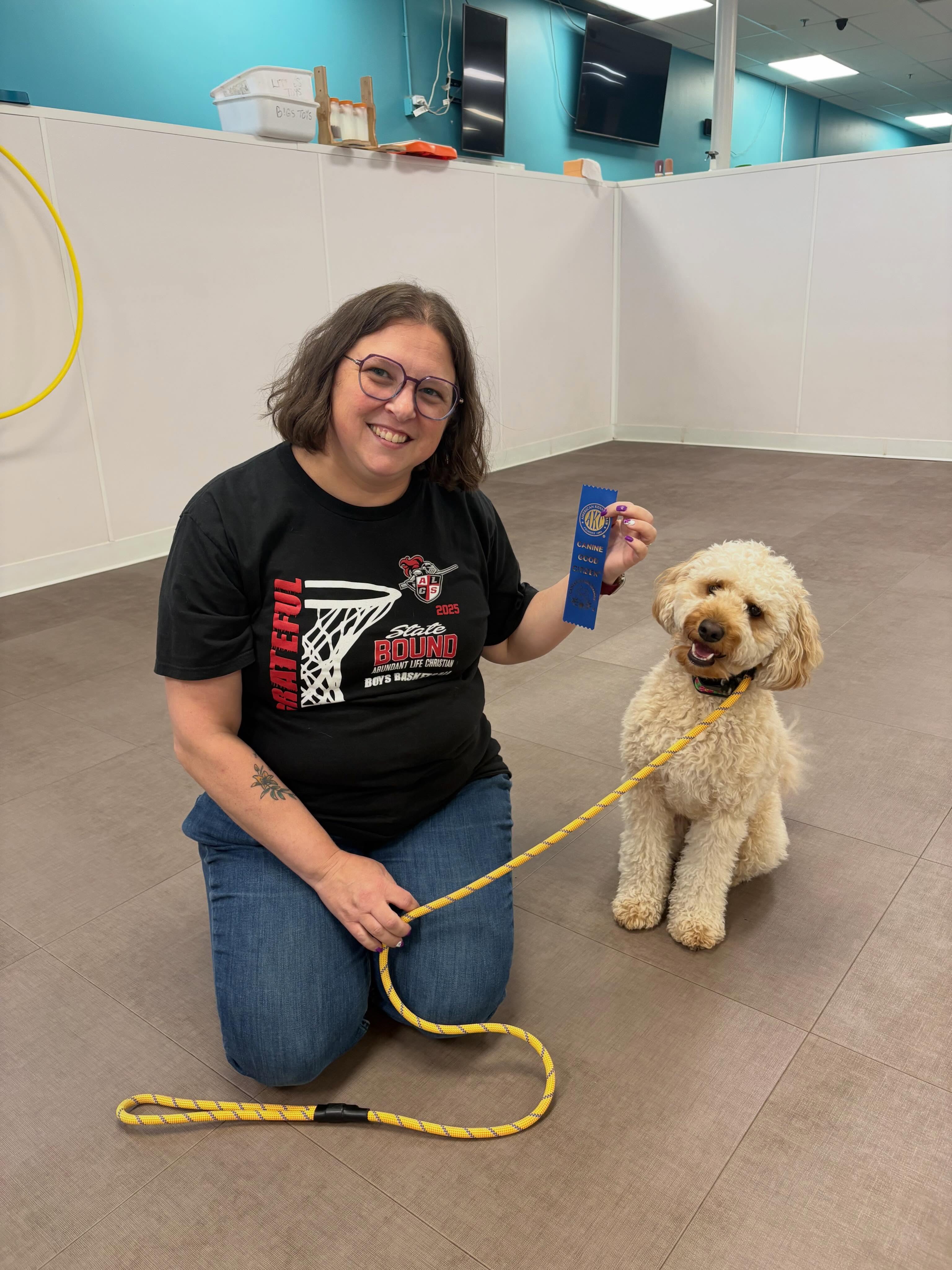 Congrats to Milly and her handler for passing the AKC Canine Good Citizen test! 