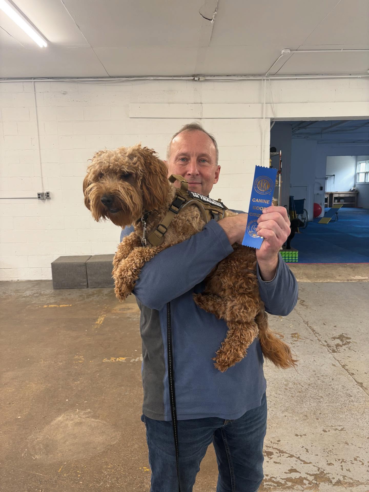 Congrats to Oskar for taking and passing the AKC Canine Good Citizen test and his way to being a service dog! 