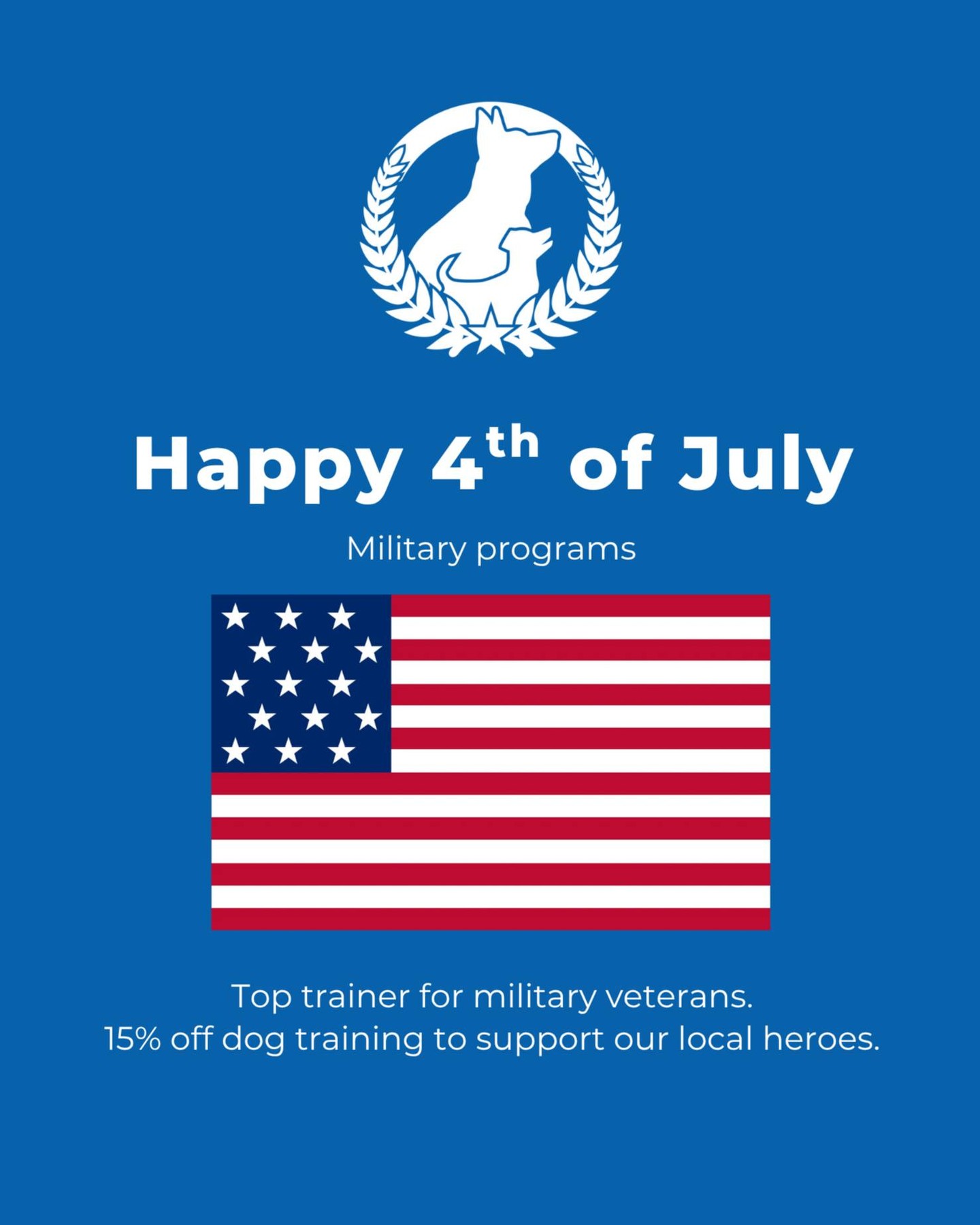 Dog Training Elite Raleigh believes so strongly in the healing power of service dogs for retired military veterans. We donate our time and passion to veteran service dog training.

Service dogs can help ease mental and physical impairments attained through a veteran's service to our country. Many veterans suffer from PTSD, physical disabilities, and a variety of other handicaps.

Service dogs have been proven to lessen symptoms and assist in integrating veterans back into normal routines.

Veterans get 10% off dog training: https://dogtrainingelite.com/raleigh/pricing 

Purchase by July 31, 2025. Participating locations only.





