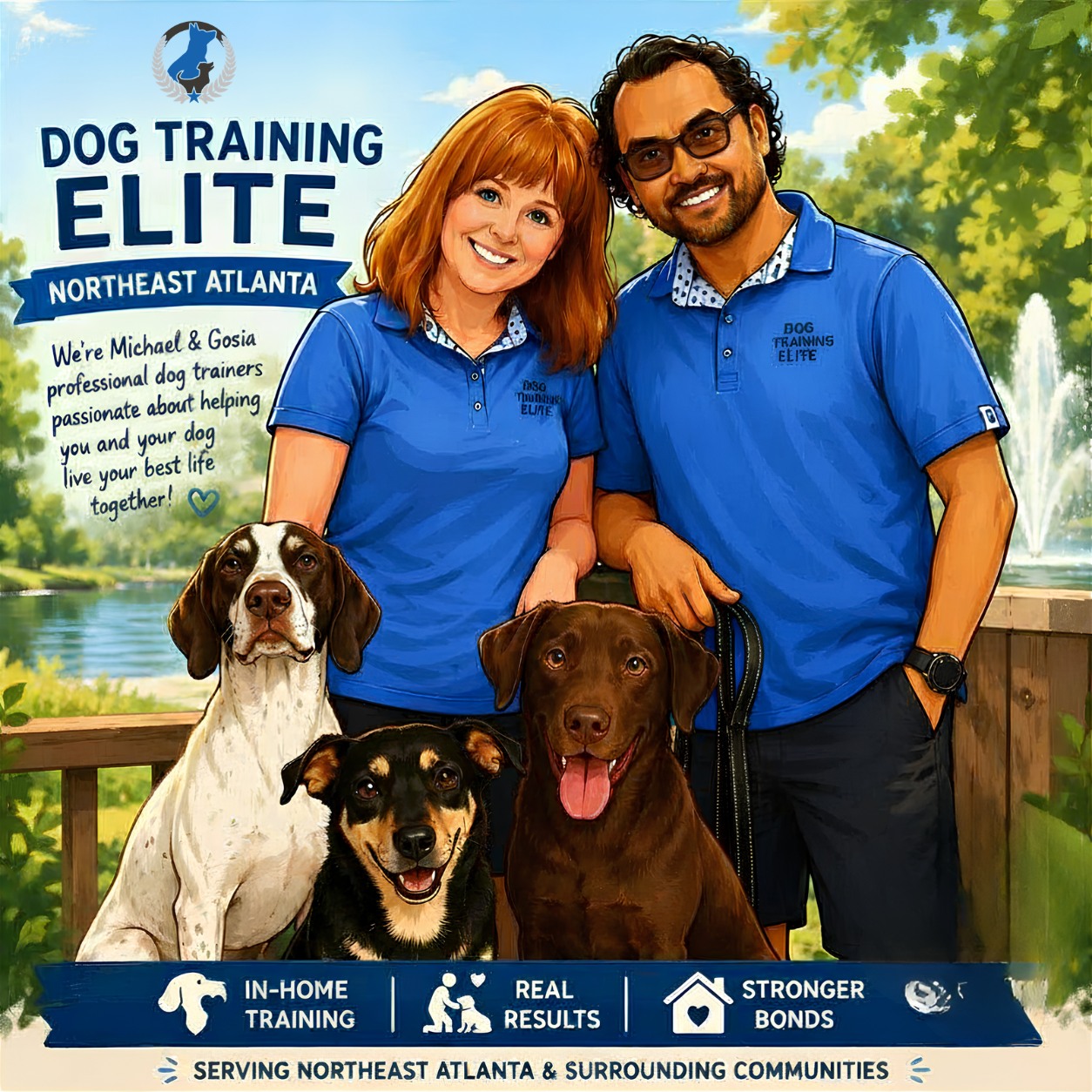 Hey Atlanta Dog Owners!

We&rsquo;re Michael and Gosia, the husband-and-wife team behind Dog Training Elite Northeast Atlanta. As local dog trainers and lifelong dog lovers, we&rsquo;re passionate about helping families create calmer, happier lives with their dogs through personalized in-home training.

We believe great dog training goes beyond obedience &mdash; it&rsquo;s about creating trust, confidence, and a better everyday life for both dogs and their people. That&rsquo;s why we bring personalized, professional training directly into your home, where your dog is most comfortable and real-life results happen.

From puppy training and basic obedience to behavior modification, advanced training, and therapy or service dog work, we&rsquo;re committed to supporting families throughout Northeast Atlanta with practical training tailored to each dog and household.

We&rsquo;re especially honored to work with Veterans and their service dogs, helping create life-changing partnerships built on trust, connection, and independence.

Being local means everything to us. We&rsquo;re proud to serve the communities we live in, support fellow local businesses, and treat every client and dog like part of our extended family. Our goal is always to provide honest guidance, lasting results, and a training experience that feels supportive from start to finish.

If you&rsquo;re ready to help your dog thrive, tap the link in our bio to schedule your FREE in-home consultation and see why so many Atlanta-area families trust us with their dogs!

