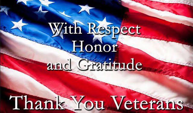 With sincere gratitude we would like to thank those that have served our great Nation!  May God’s Blessings, Grace, and Peace be with our Veterans!!! 