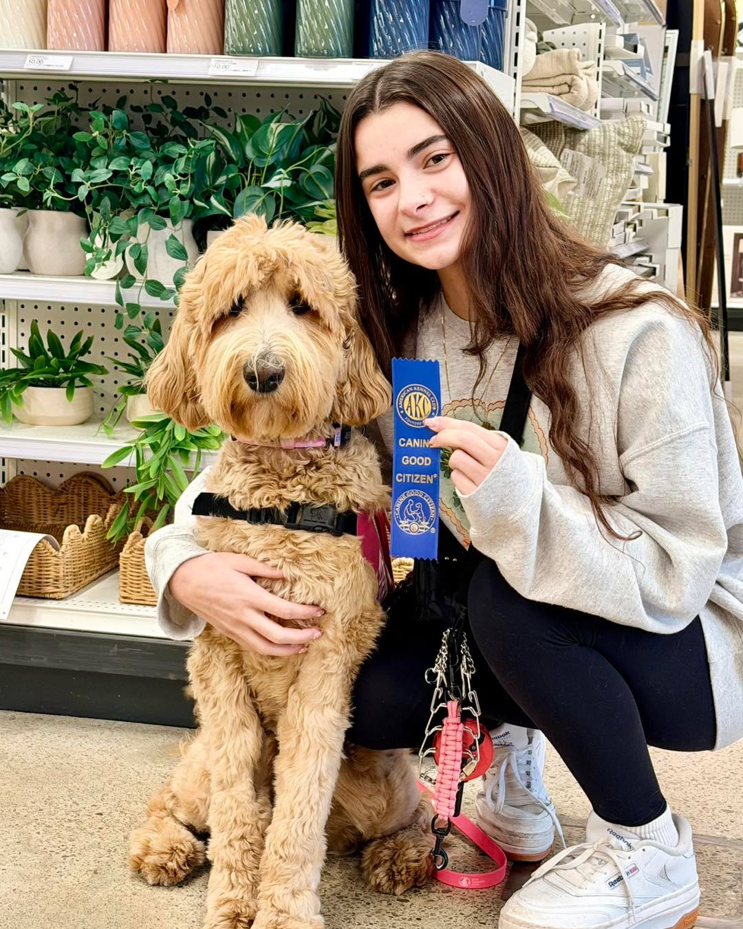 Our latest CGC grad!  Mac and her owner, Elise, have come so far. They&rsquo;ve truly put in the hard work that training can sometimes be and it sure does show!  So proud of both of them! 🥳🏅🎉

