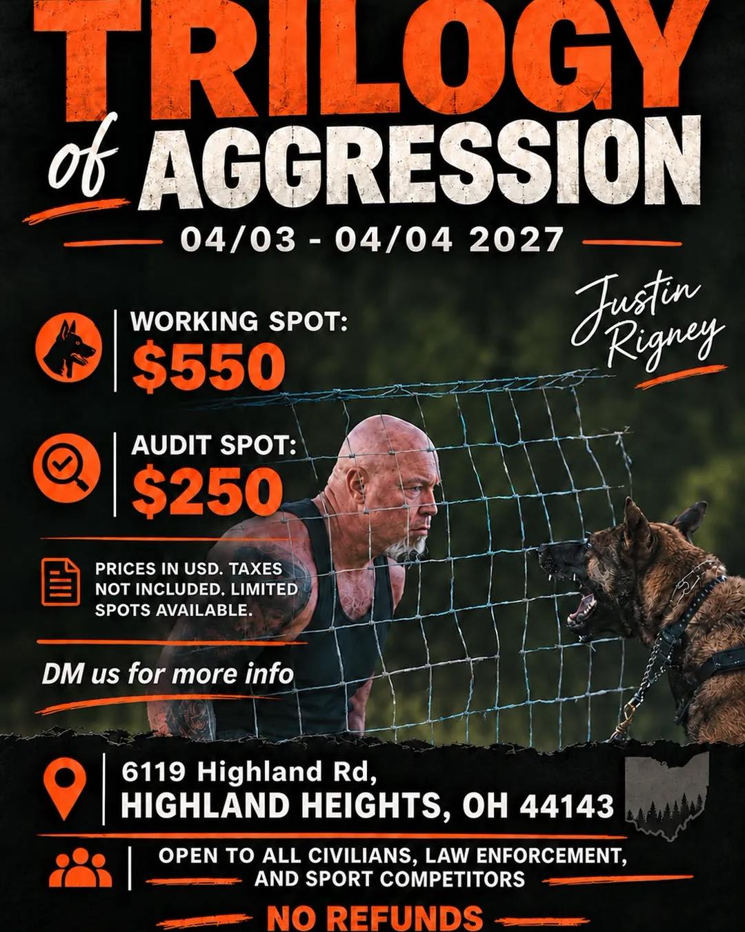 Dog Trainers&hellip;here is a great opportunity to continue your education!  K9 Officers, don&rsquo;t miss out!  If interested, reach out to:

cleveland@dogtrainingelite.com