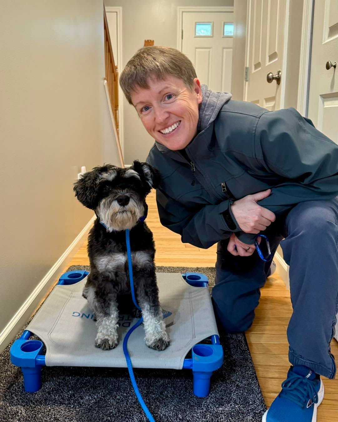 Say hello to Archie and mom, Judith. Archie is a 2yr old mini  schnauzer who’s learning all kinds of things. Good boy, Archie!

