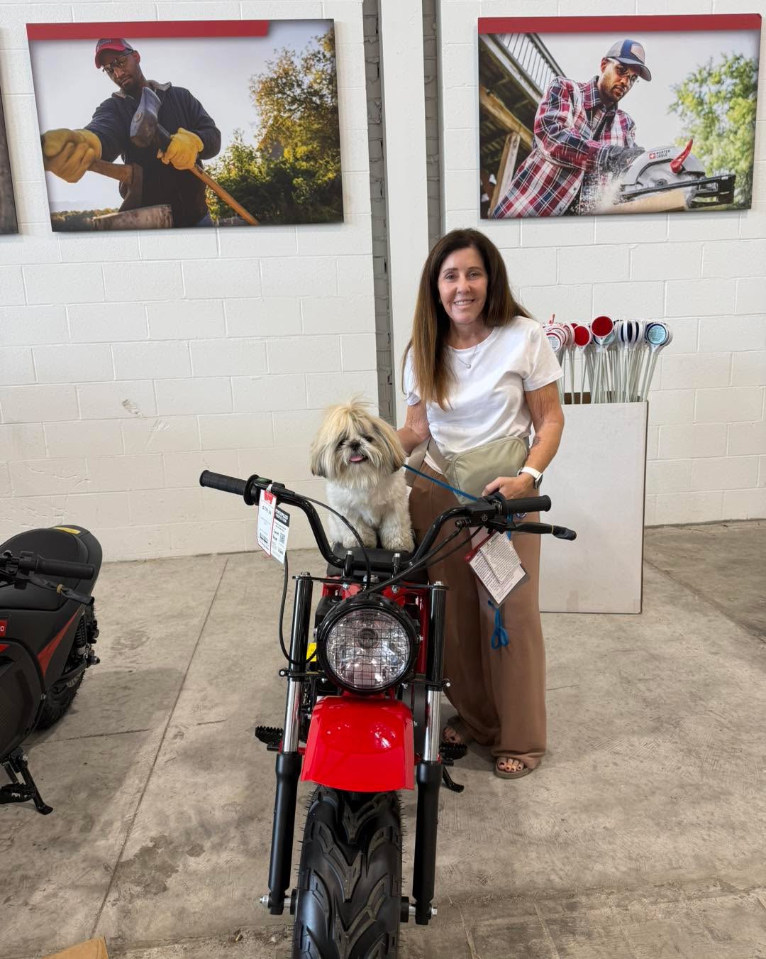 Let&rsquo;s RIDE!!! Frankie and Pup Mom Betsy rocking their public outing!  Nice job!!!

