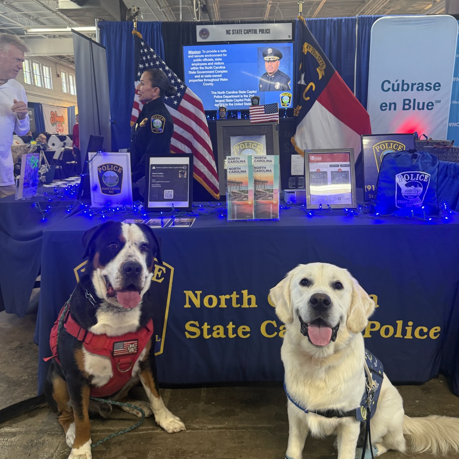 Best friends at the NC State Fair! Archie (Greater Swiss Mountain Dog) and Cosmo (English cream golden) met through service dog group training outings and have become BFFs. This week they went to the State Fair together with their moms and had a great time, and had their best behavior despite all the fair distractions. Contact us if you want your dog to be able to go places with you.

Dog Training Elite NC Triangle
919-998.6772

