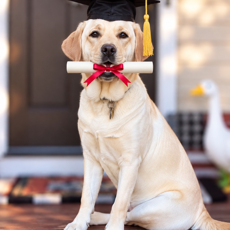 Dakota Rain graduates! She's officially a service dog to help her mom manage a disability. Dakota is sweet and smart as can be, and she and her mom did really great with her training. 

If you need a service dog, or just a well-behaved pet, give us a call at 919-998-6772.

