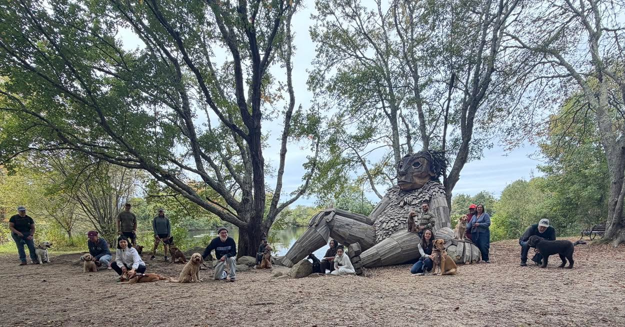 We had a fun group class today and took a pack walk at Ninigret Park to see one of the trolls.