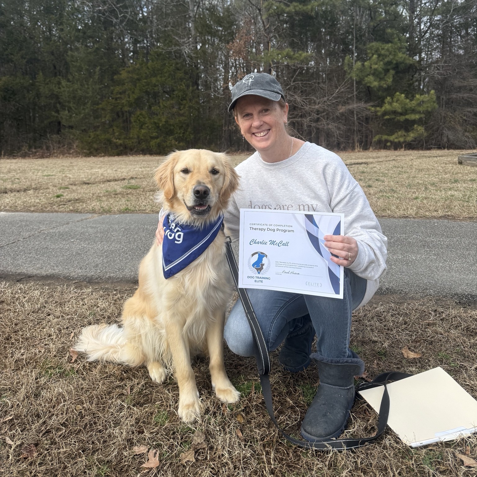 We are happy to announce that @charlie_hhstherapydog_goat2 is now a certified Therapy dog! He is such a sweet and happy guy, he is certainly going to brighten the days for so many that will meet him in the future! Thanks to Lisa Harrison McCall for giving us the opportunity to lead you through this process! Great job!