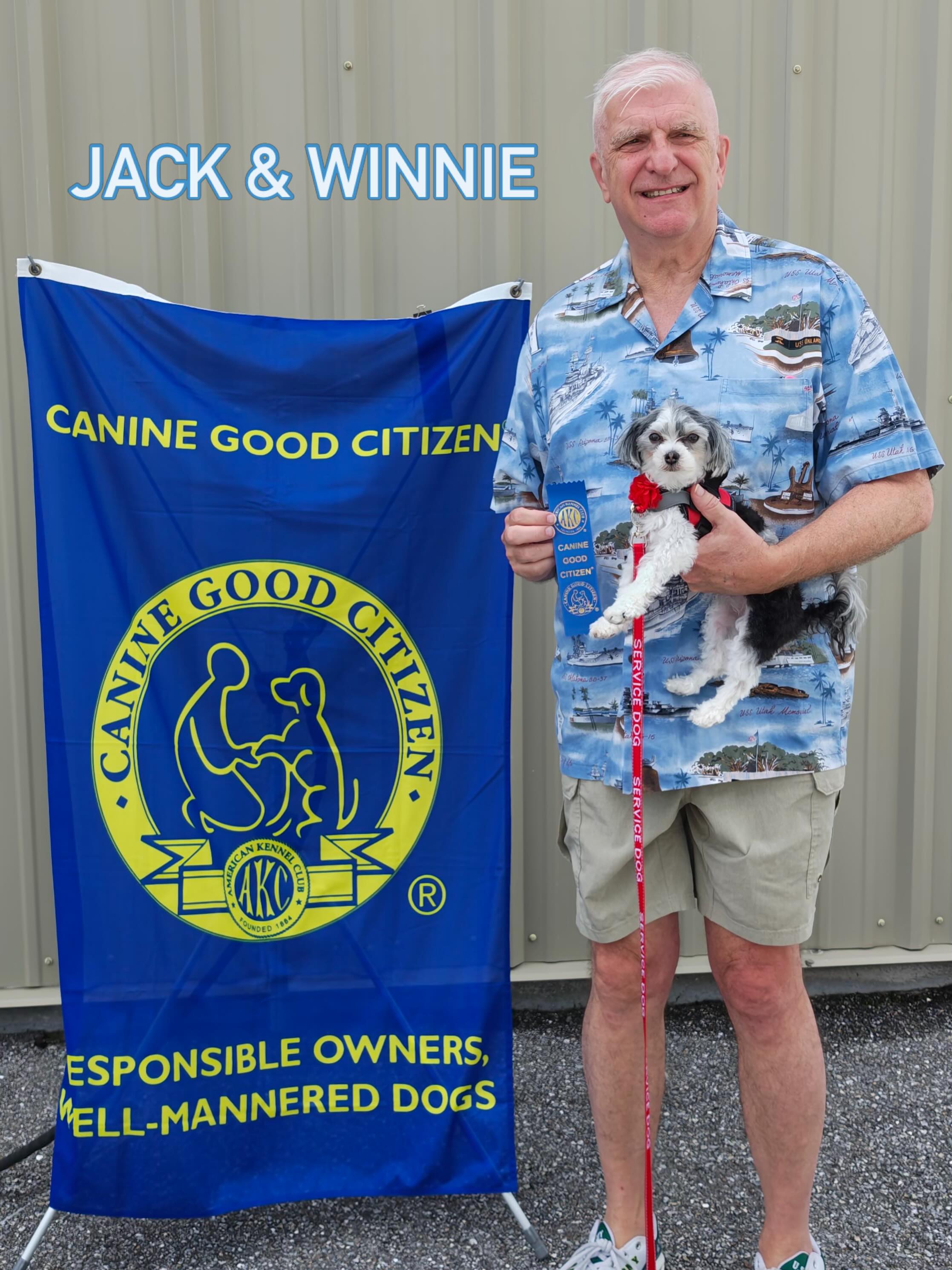 Congrats to Jack and Winnie for passing their Canine Good Citizen test yesterday! 🥳🐾🐶