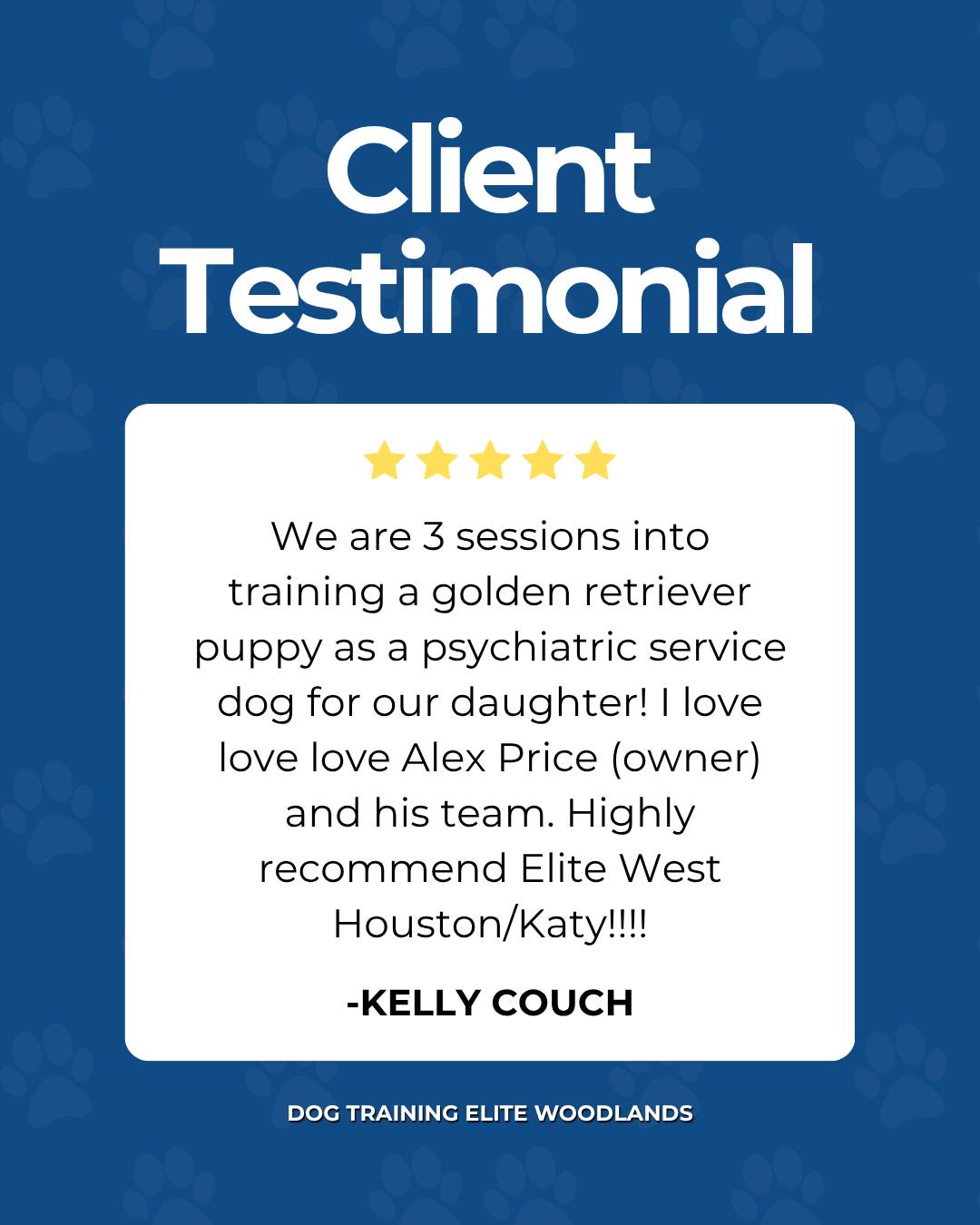Only three sessions in, and this team is already off to a great start. 🐾💙

This Golden Retriever pup is training to become a psychiatric service dog, building the skills and foundation needed to support her handler in everyday life.

We&rsquo;re grateful this family trusted Alex and the team to be part of such an important journey!

