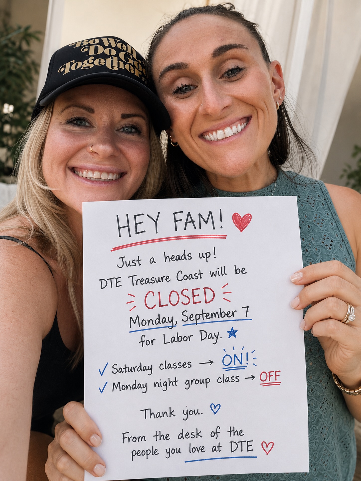 Heads up and Happy Long Weekend!! 🐾
⬇️⬇️⬇️⬇️⬇️⬇️⬇️⬇️⬇️⬇️⬇️⬇️⬇️

We won&rsquo;t be in the Training Facility or group class on MONDAY!!! 

Saturday Group class is still ON!! 

See the rest of yall on Tuesday for your regular programming!! 

Happy Labor Day Long Weekend from all of us at DTE! 
🐾🐾🐾🍂🍁🍃


