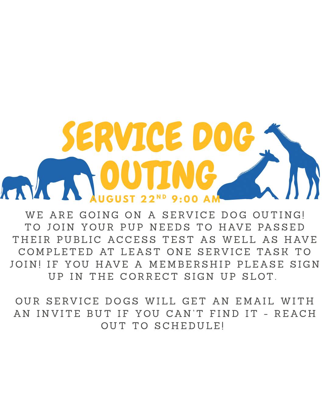 If your pup is trained by us and you want to join our outing, check your email or reach out to us! 