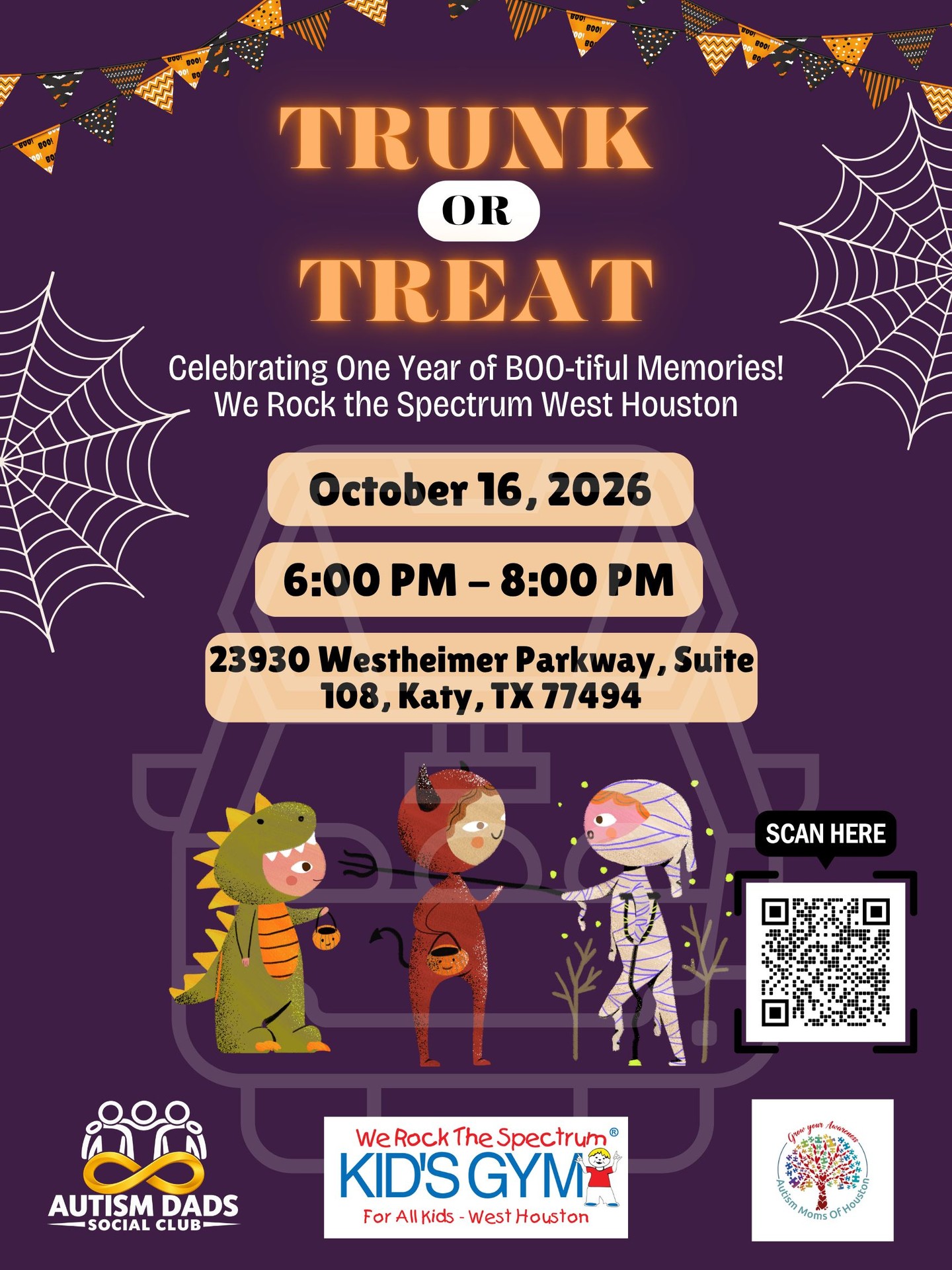 Come see us on the 16th at the We Rock The Spectrum Trunk or Treat! 