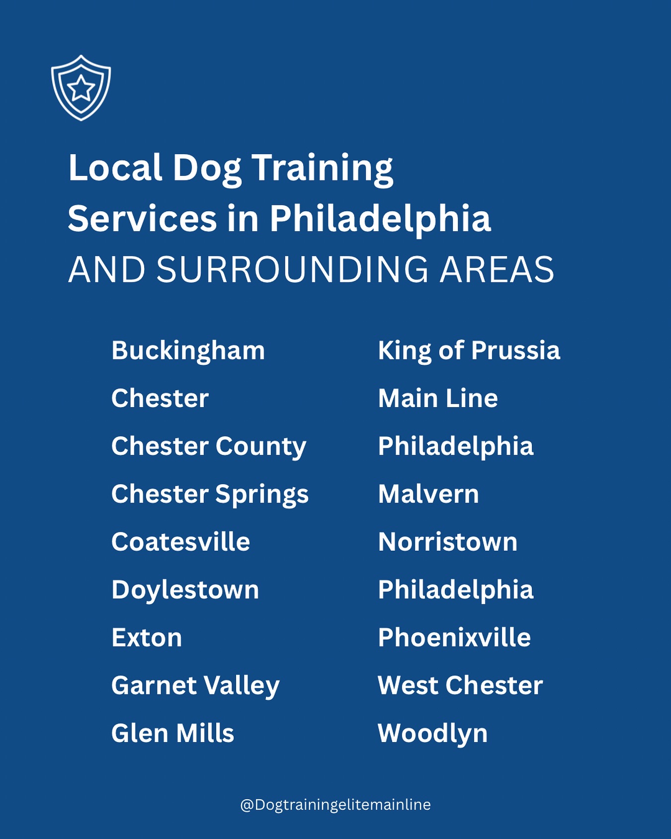 From Philly to the suburbs, we provide reliable, positive dog training services to families across the region. Check out all the areas we serve!📍🏡🌆 Request a free assessment: dogtrainingelite.com/philadelphia/get-started

