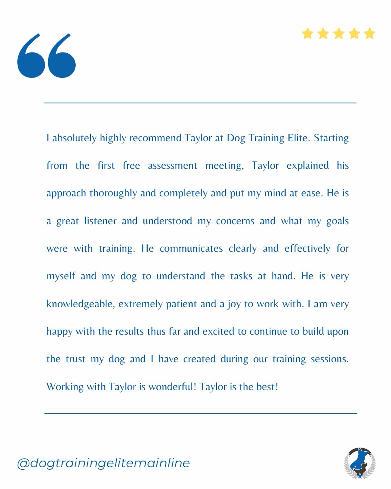 Nothing makes us happier than seeing dogs and owners succeed together! 🎉 Thank you for allowing us to be part of your training journey. We can&rsquo;t wait to see your continued progress! 🦮

