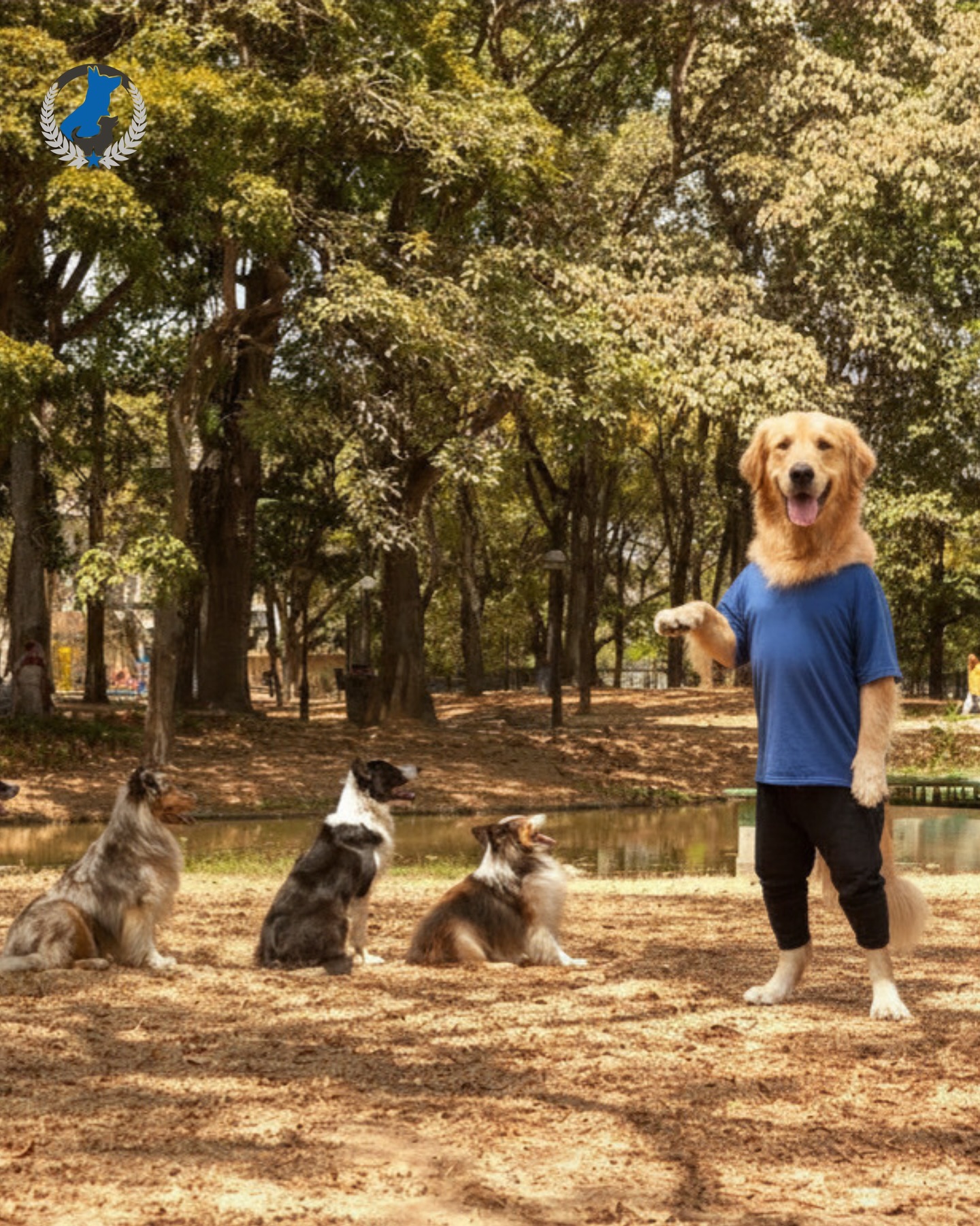 Introducing our newest trainer&hellip; Mr. Golden! 🤗 He specializes in fetching, treats, and the occasional mailman duties. 😉 

